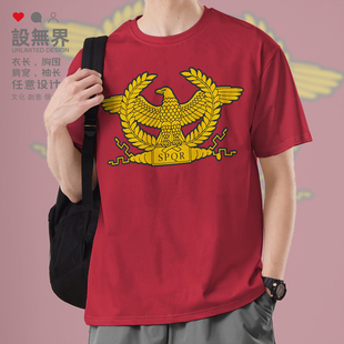 古罗马帝国共和国文明SPQR短袖T恤男女历史夏装服装衣服潮设 无界