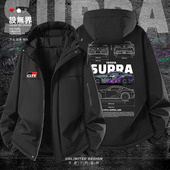 a90赛车线稿图速度激情潮牌加厚棉服男女外套设 丰 田supra 无界