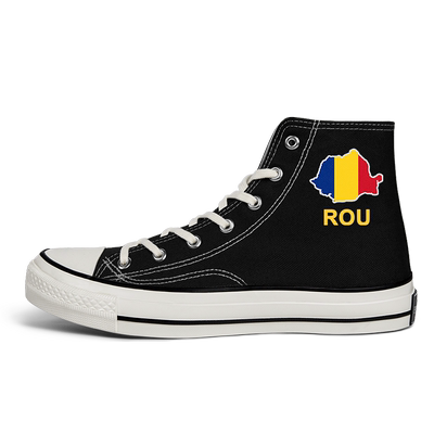 罗马尼亚透气高帮帆布鞋