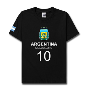 阿根廷Argentina国家队徽足球纯棉定制短袖T恤男女夏半袖设 无界