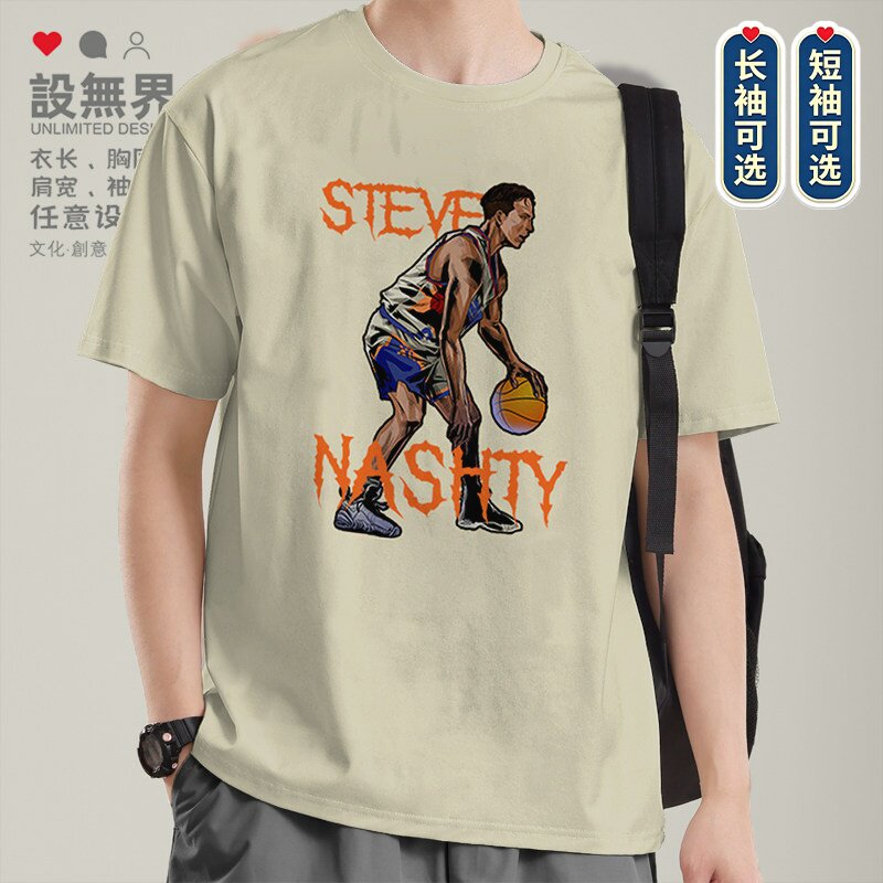 史蒂夫纳什威胁男装Nash短袖T恤图片