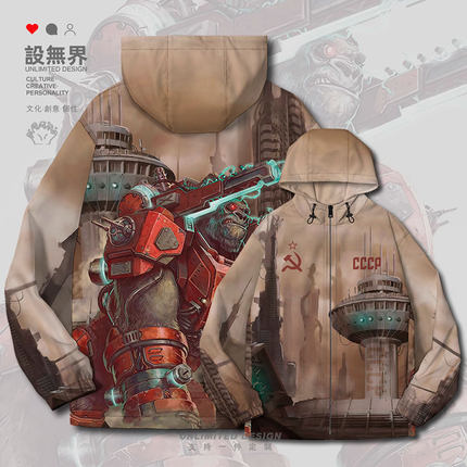苏联CCCP高科技城市战斗猩猩夹克棉服男女欧美风外套000E设 无界