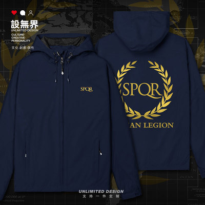 古罗马帝国军团SPQR旗帜欧冲锋衣