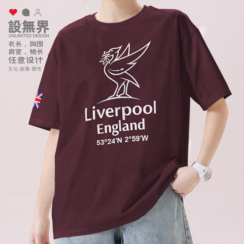 英国利物浦Liverpool纯棉短袖T恤