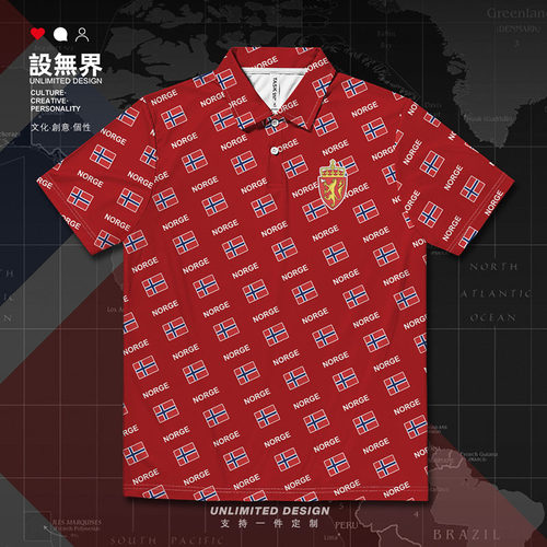 挪威Norway国家国旗满速干polo衫