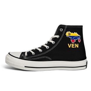 委内瑞拉Venezuela高帮帆布鞋男女国家地图硫化鞋夏透气潮设 无界