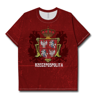 波兰立陶宛联邦标志天主速干T恤男女复古潮牌休闲体恤000F设 无界