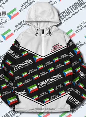 赤道几内亚Equatorial国旗徽章夹克棉服男女潮牌立领外套设 无界