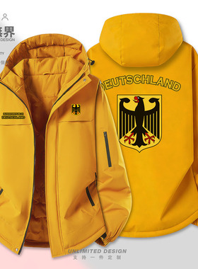 德国Germany德意志标志加厚棉服男女定制宽松防寒棉衣外套设 无界