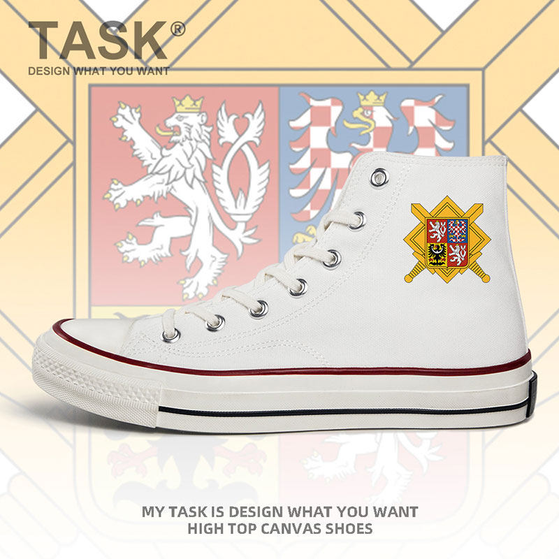 捷克czechia陆军高帮帆布鞋男女新款板鞋夏新款鞋子军迷潮设 无界