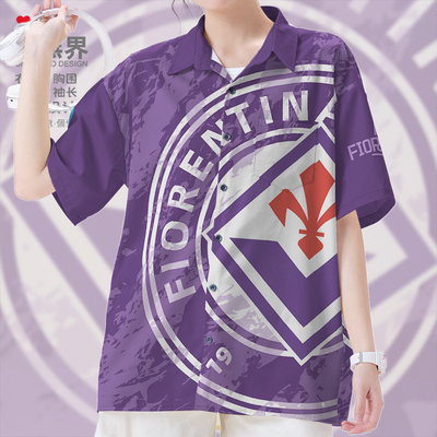 佛罗伦萨足球俱乐部意大短袖衬衫
