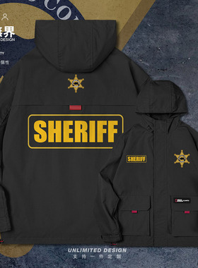 美国SHERIFF军迷战术欧美风硬核连帽夹克男女潮秋休闲外套设 无界