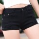 韩版 磨破洞弹力牛仔短裤 女性感低腰打底热裤 夏季 包臀紧身超短裤 衩