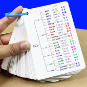 新版 48张国际音标速记单词卡小学初中英语自然拼读和音标发音规则