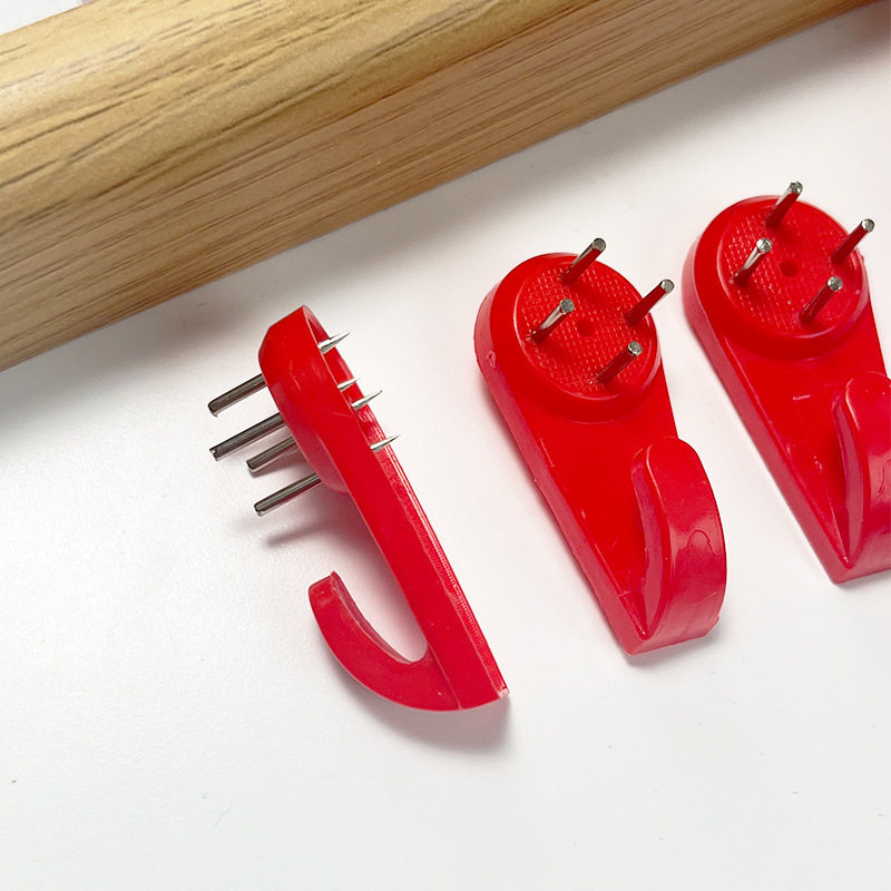 红色无痕钉中国结喜庆挂钩婚纱照片壁挂画墙钉隐形强力承重钉子