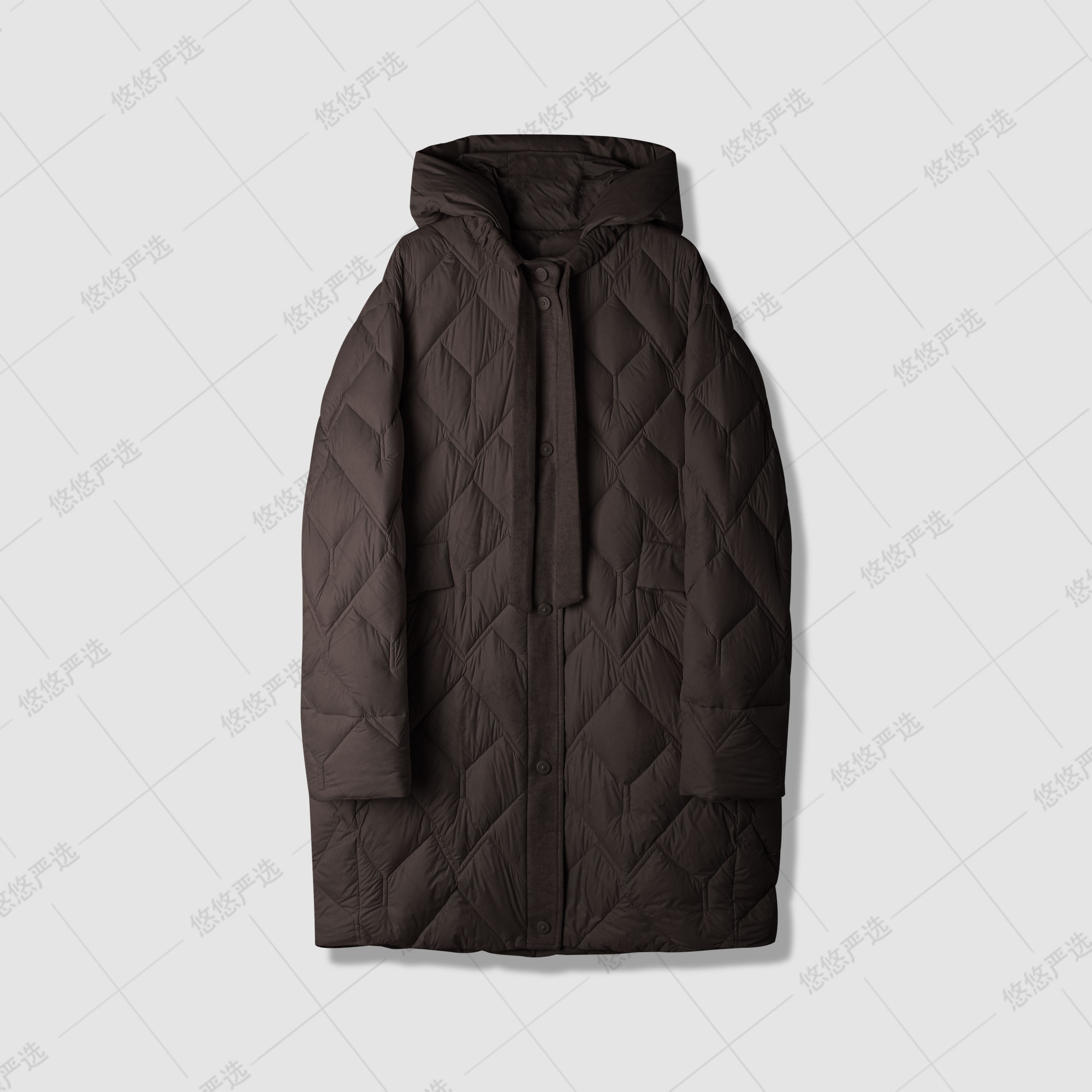 【高端线 设计师款】带溯源码 三防面料 冬季新款 连帽长款羽绒服