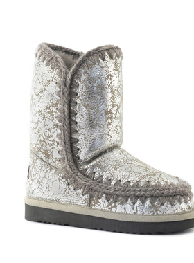 MOU雪地靴2025新款皮毛一体冬季女鞋中筒24厘米羊毛加厚