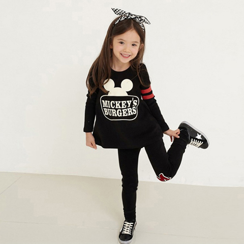 Children 's suit 2016 spring and autumn the new Korean baby children' s long - sleeved sweater casual pants two - piece tide