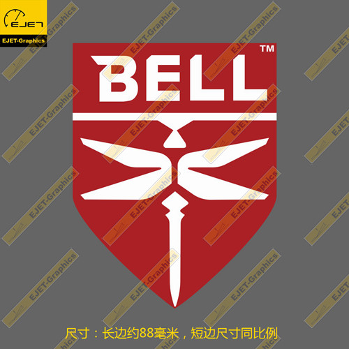 贝尔直升机蜻蜓公司椭圆标志徽章个性笔记本贴汽车贴行李箱贴