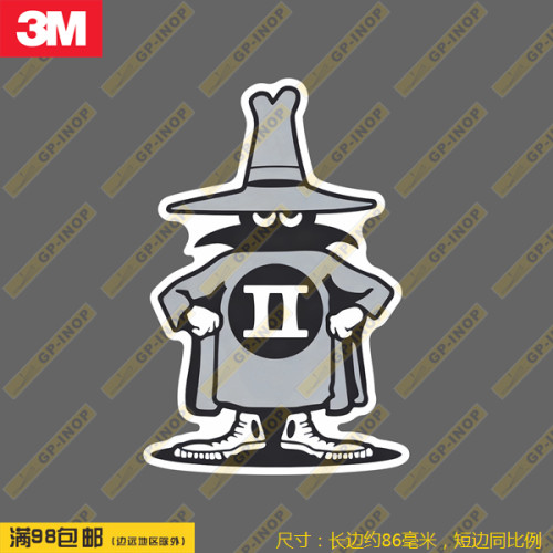 波音鬼怪F4II圆形个性防水贴纸新潮贴行李箱贴车贴笔记本贴