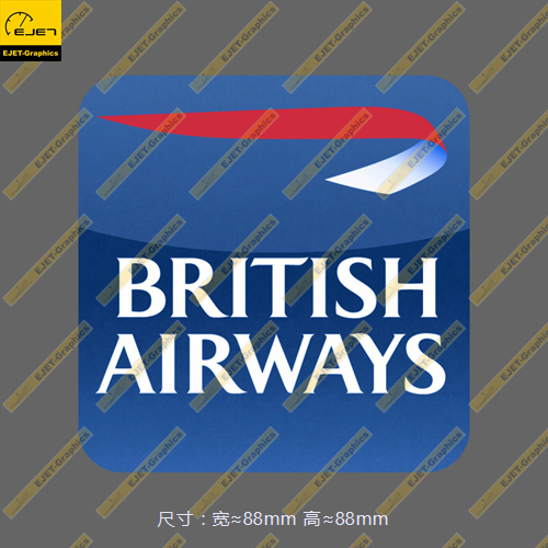 英国航空防水行李箱标志
