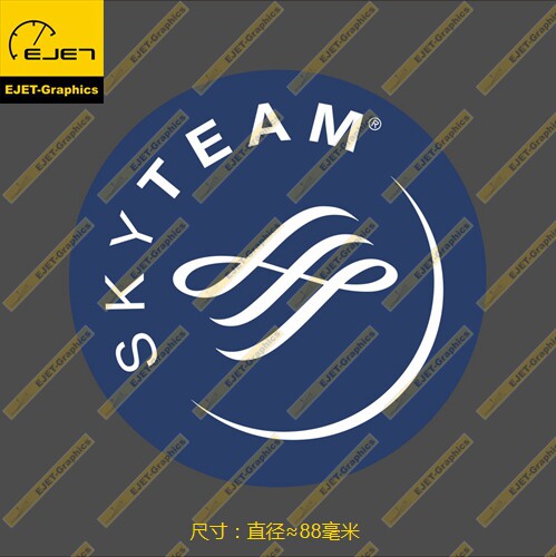 3m材质天合联盟圆形个性标志徽章防水笔记本贴车贴旅行箱贴