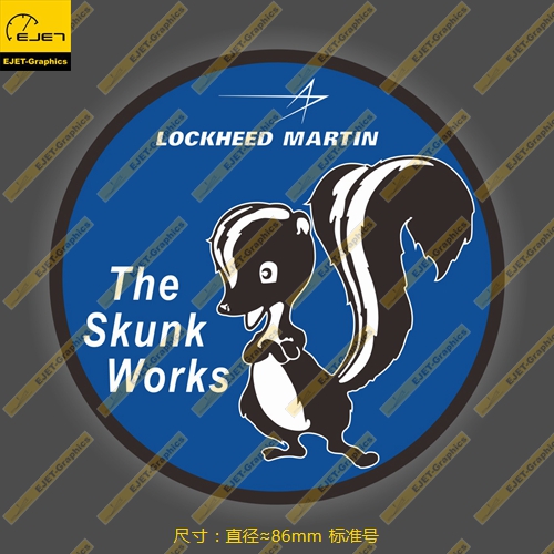 洛克希德马丁臭鼬工厂标志个性贴纸异形贴rimowa行李箱贴车贴