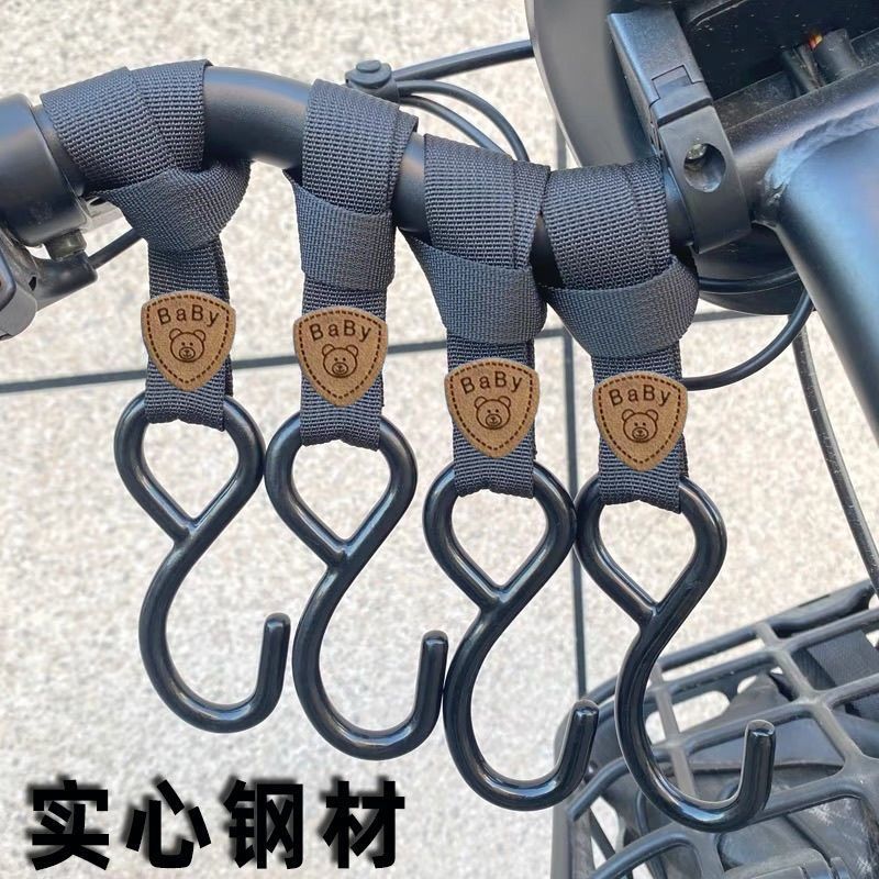 新款不锈钢电动车挂钩前置摩托车头盔外卖便携设计电瓶车适用