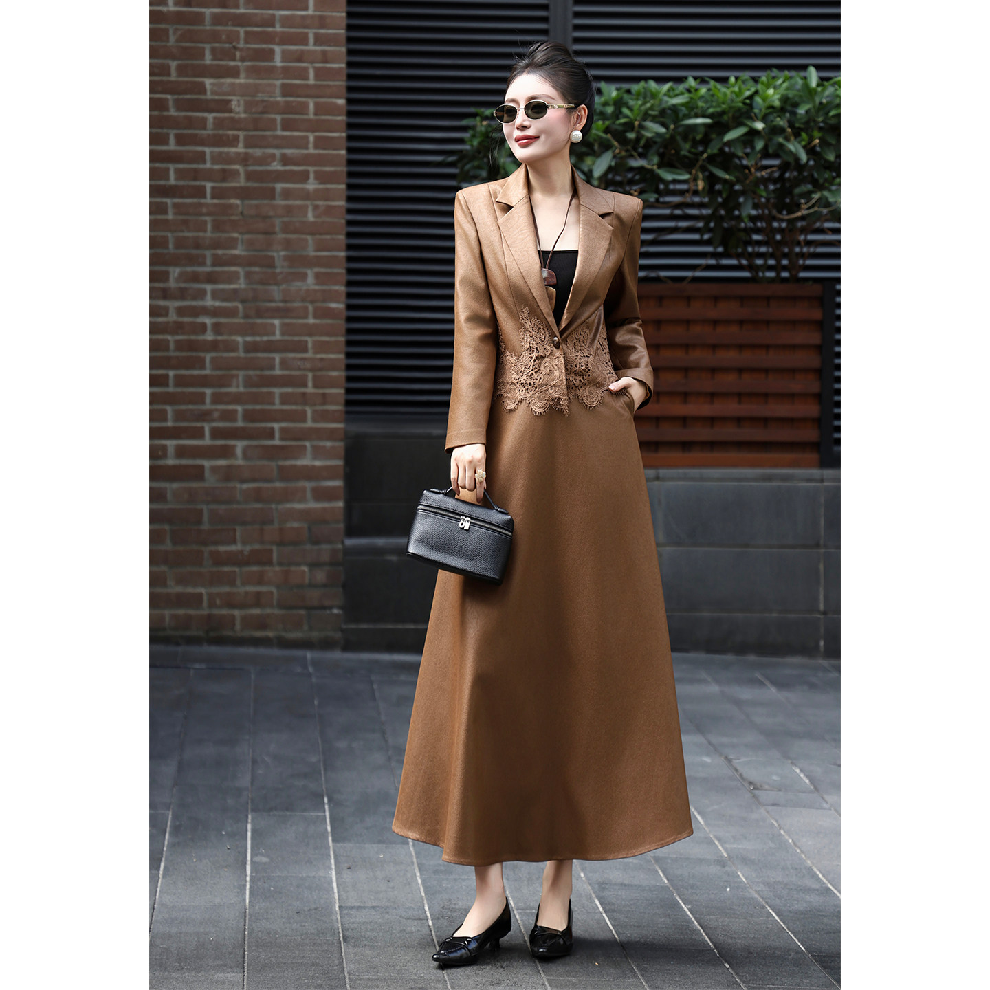 轻熟优雅风设计感西装配A摆长裙套装两件套法式春秋名媛气质总裁,女装/女士精品,时尚套装,淘宝优惠券,粉丝福利购,淘宝优惠卷