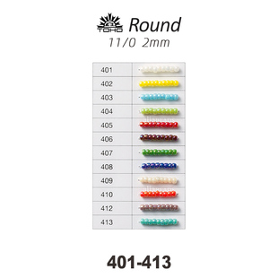 2mm日本进口东宝米丸小401 不透明幻彩系列 413 TOHO圆珠套装