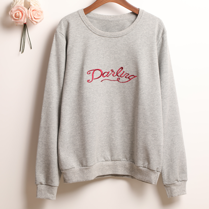 刺绣品质卫衣运动休闲春季圆领