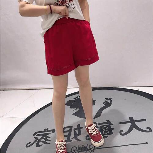 芮娜依莲时码女装2026夏装潮裤1013亚麻短裤大码女装宽松显瘦女裤