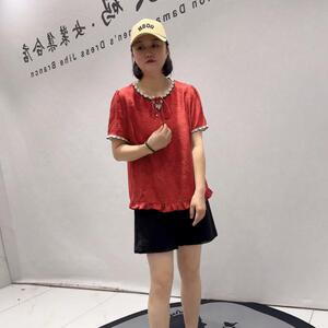 芮娜依莲夏季T恤打底5659衫加肥加大码女装宽松显瘦气质衫短袖