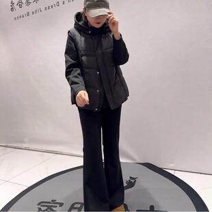 芮娜依莲9711冬季加肥加大三件套大码女装胖妹妹套装外套羽绒服
