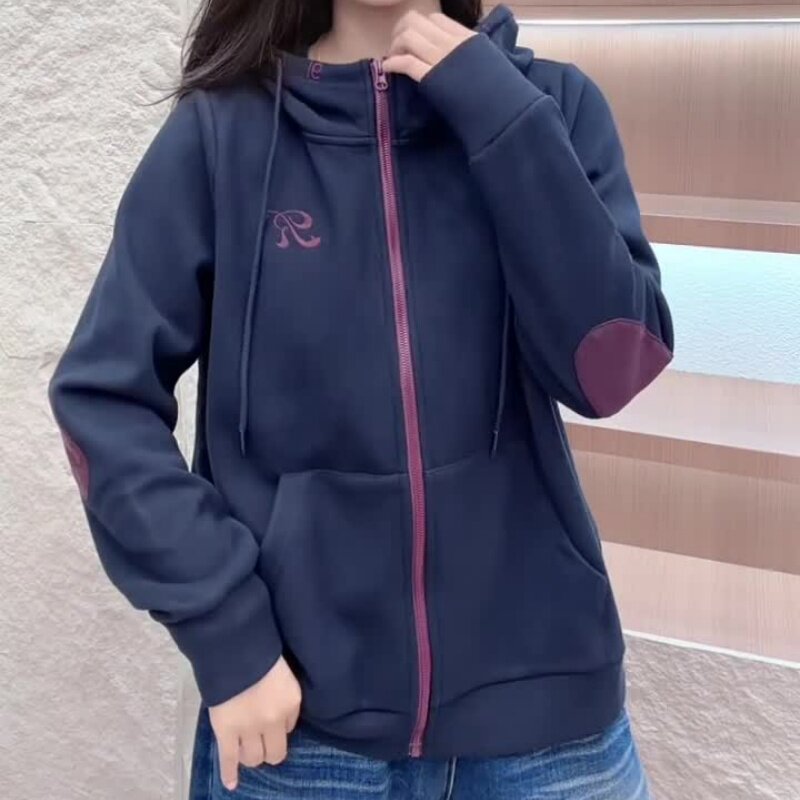 芮娜依莲2026初冬时尚外套加肥加大码女装胖mm休闲运动开衫7302