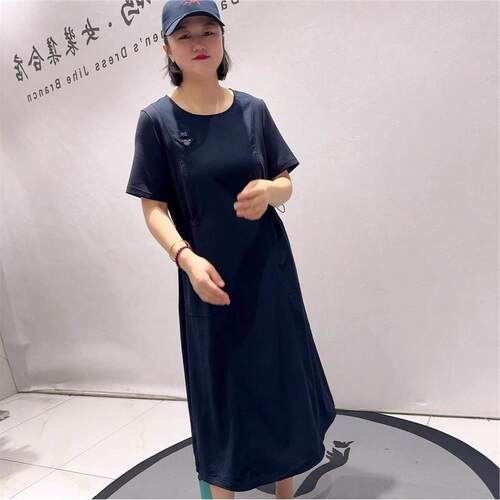 2026夏季新款芮娜依莲胖mm潮裙蓝鲸之吻2151连衣裙大码女装长裙女