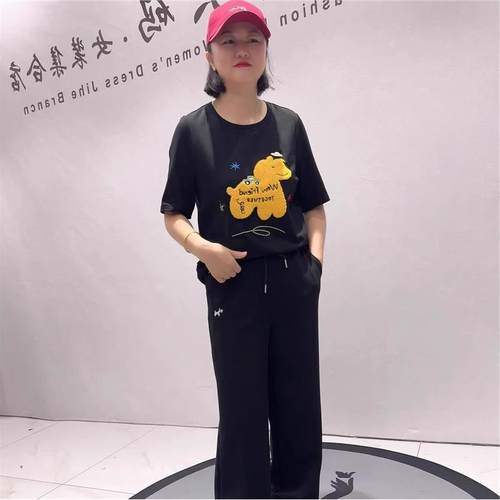 2025初春女权贵族加肥上衣短袖圆领T恤加大码女装胖mm女打底1538