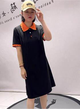 2026夏季新款芮娜依莲胖mm潮裙1785 POLO裙连衣裙加大码女装裙子