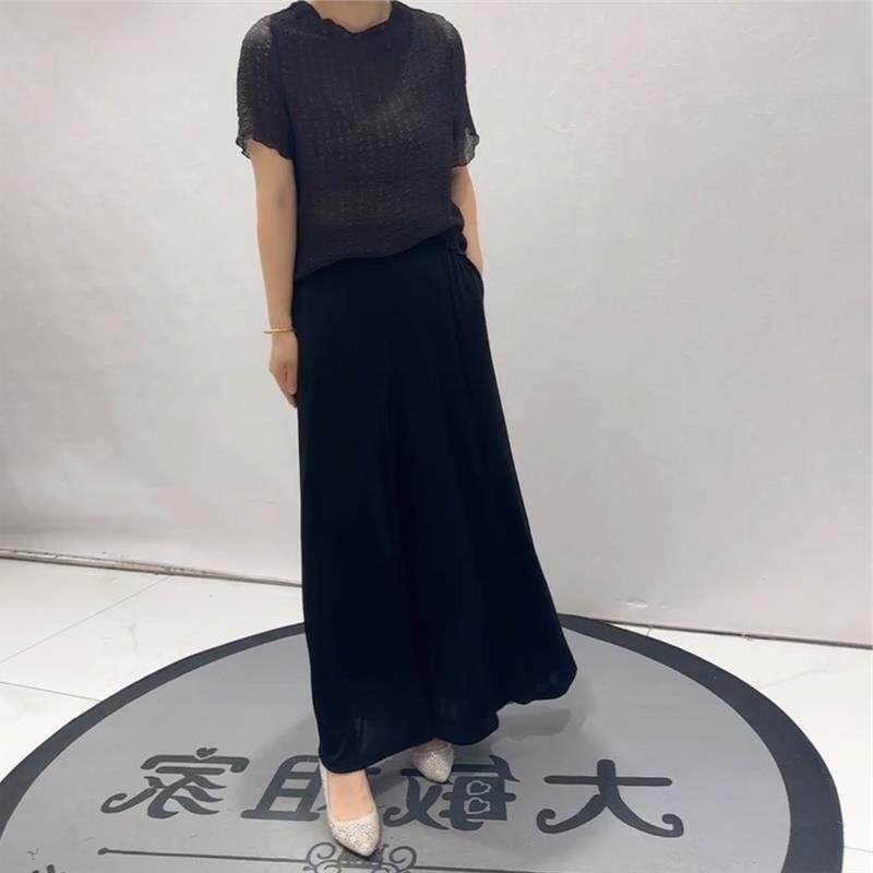 芮娜依莲时尚大码女装胖mm9238醋酸裤裙大码女装宽松显瘦裤裙