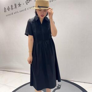 气质女权贵族时尚大码女装2026夏装裙3552衬衫连衣裙200斤显瘦裙
