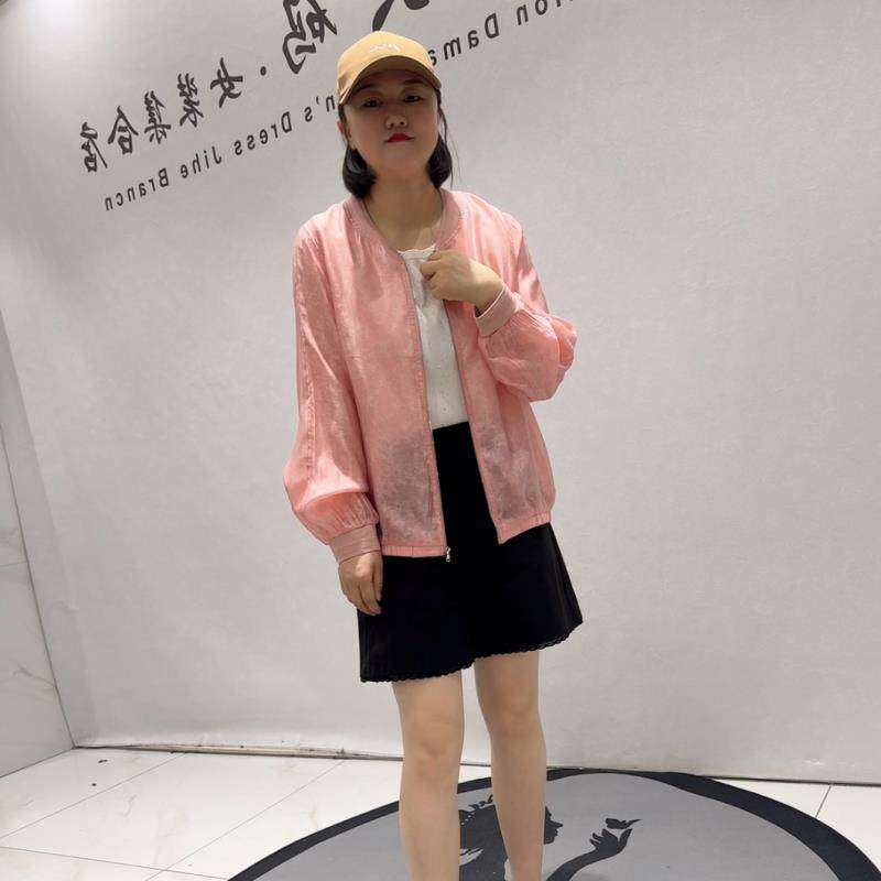 芮娜依莲时尚潮流胖mm夏装9248棒球服防晒薄外套大码女装开衫
