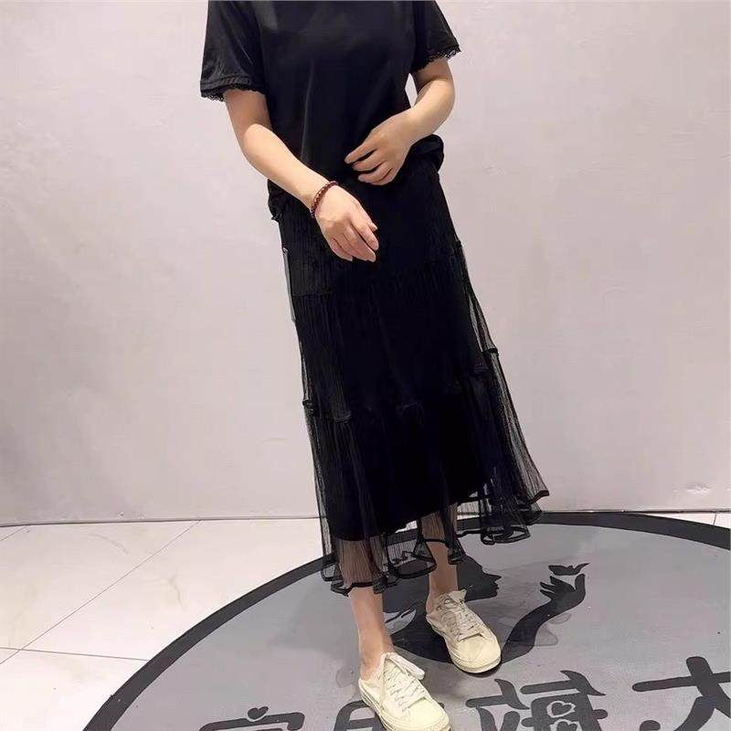 2026春装针丝缘时尚潮流洋气半身裙加大女装减龄显瘦200斤裙9102