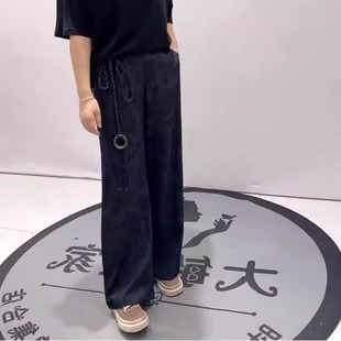 200斤显瘦裤 胖妹妹气质黑色遮肉裤 子6166 新芮娜依莲女装 2026春装