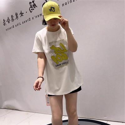 芮娜依莲打底2026夏季潮T恤5617一手长衫大T短袖加大码女装上衣