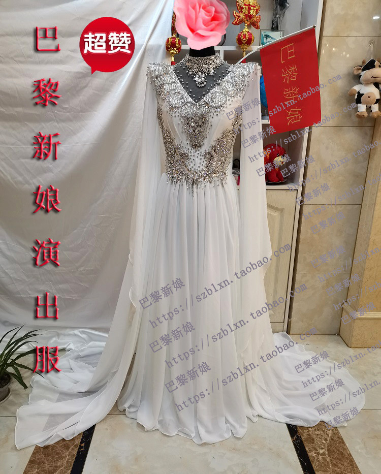 奢华闪钻太阳摆百褶裙