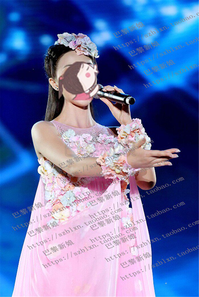 新款粉红色奢华随身歌唱比赛演出