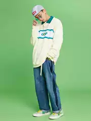 Golf Wang Campus Style Design Candy-Colored Pullover Sweatshirt Polo Shirt Country Club Trendy Couple