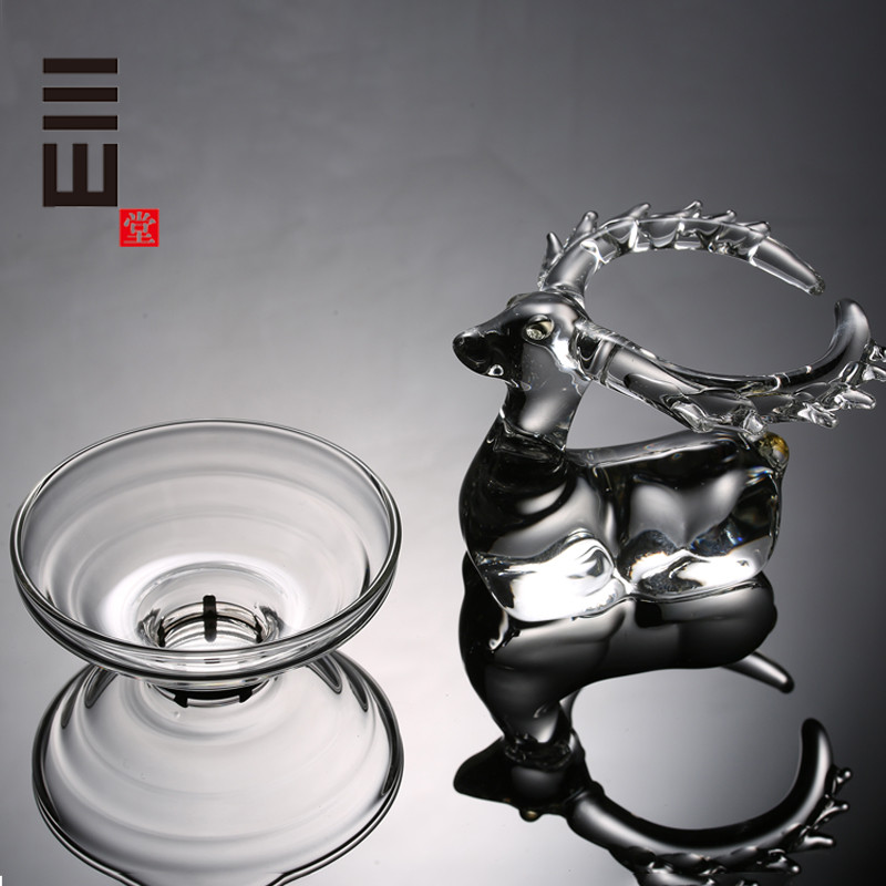 玻璃创意纯手工加厚透明超细茶漏