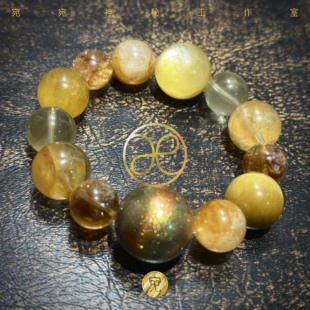 宛宛|金玉·水晶|非遗植物大漆招米多宝天然单圈大珠手串链定制