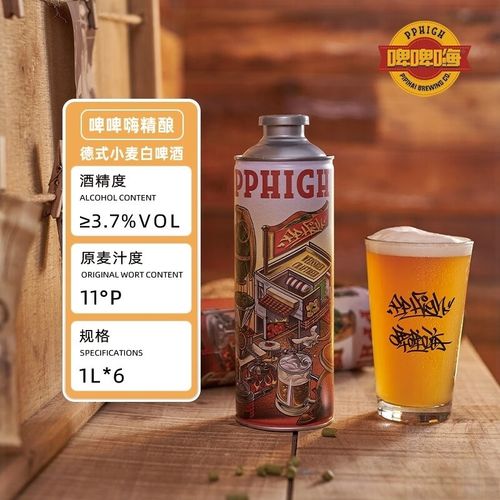 啤啤嗨 德式小麦白啤酒 精酿原浆 1Lx6大大桶畅饮装1516纯
